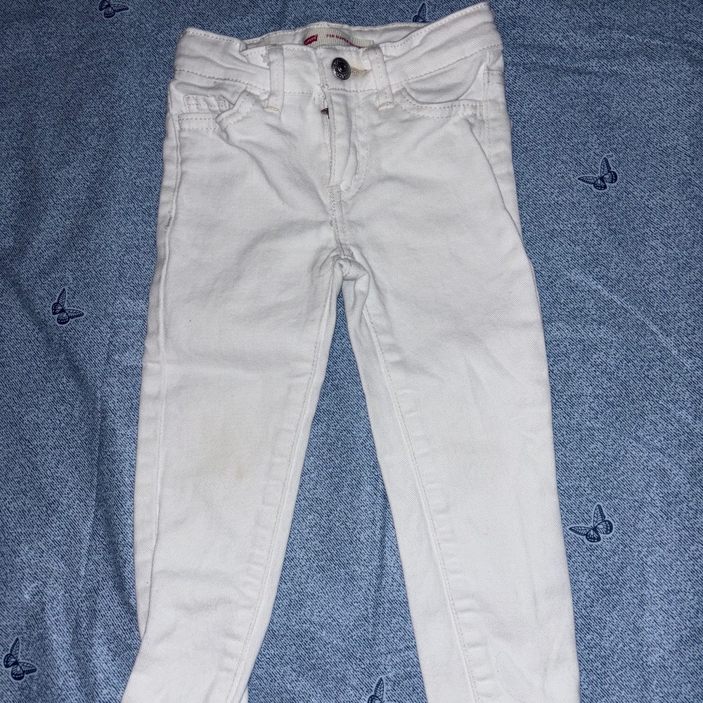 Toddlers White Levi Jeans